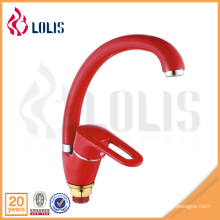 China Sanitärware rote Einzelhandgriff Küchenspüle Wasserhahn